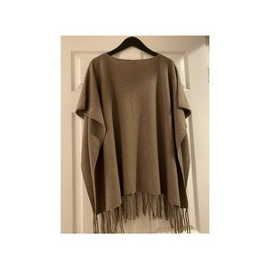 Poncho with fringe